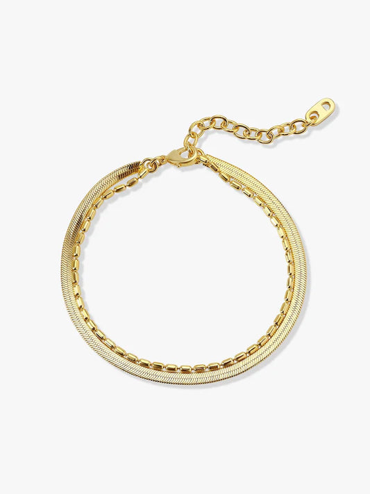 Serpentine Beaded Layered Bracelet
